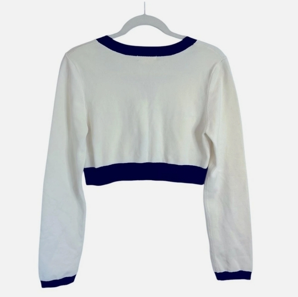 Chic Black and White Cropped Cardigan Lovers +friends - Picture 3 of 6